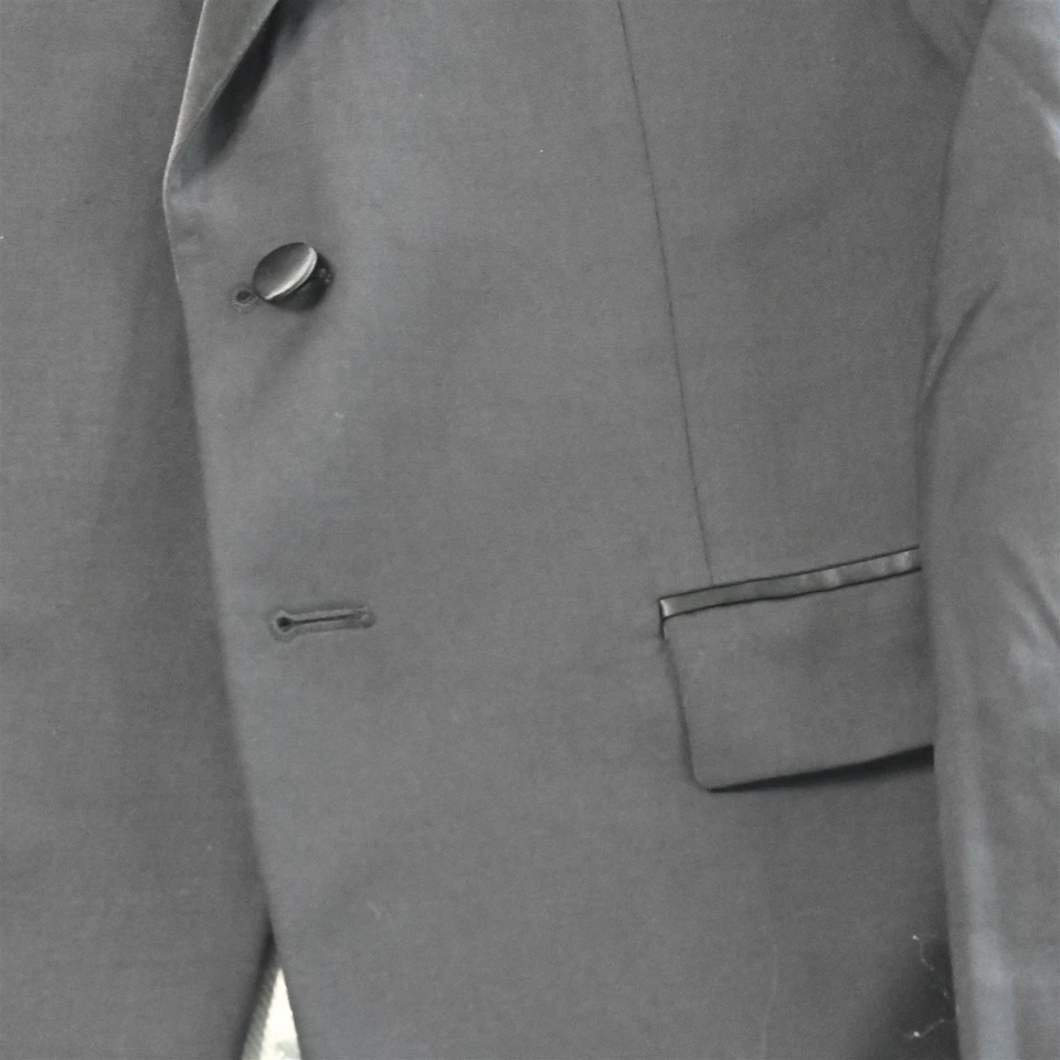 Calvin Klein 40S Negro 100% Lana Hombre Esmoquin Traje Chaqueta Abrigo Deportivo Foto 3 de 4