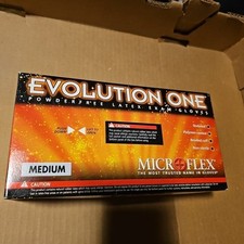 10 Boxes Microflex Evolution One Powder-Free Latex Examination Gloves MEDIUM 