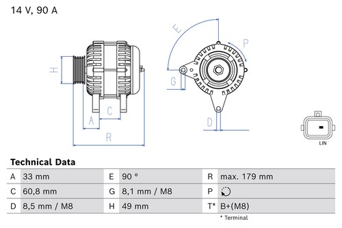Alternator fits RENAULT CAPTUR Mk1 9 18 to 19 H4B408 Bosch 231002854R Quality - Picture 2 of 7