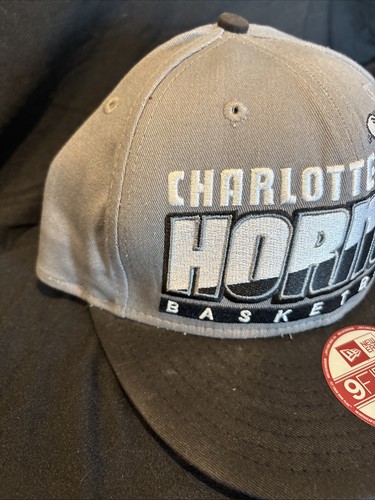 charlotte hornets snapback hat, 9fifty, Basketball, New Era, Grey & Black - Picture 2 of 12