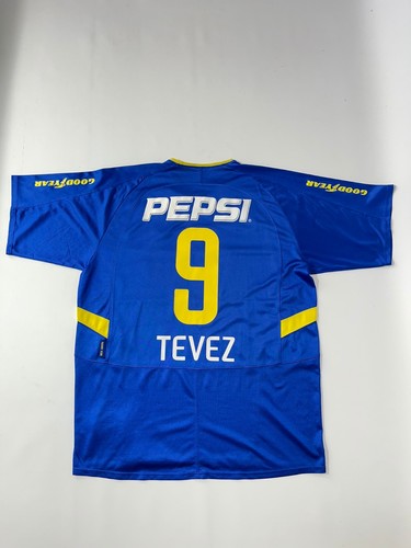 camiseta fútbol BOCA JUNIORS (argentina) home NIKE 2003 #9 tevez t.l (10/10) - Picture 3 of 5
