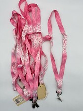 Lot Of 11 Units - Nurse Mates Medical Pink Ribbon Courage Lanyard Tag ID Clip
