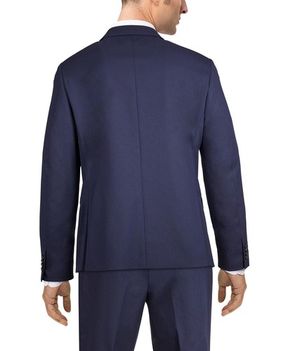 Traje Chaqueta Blazer Alfani Para Hombres Calce Clásico 46 R Azul Marino Sólido Elástico - Imagen 3 de 3