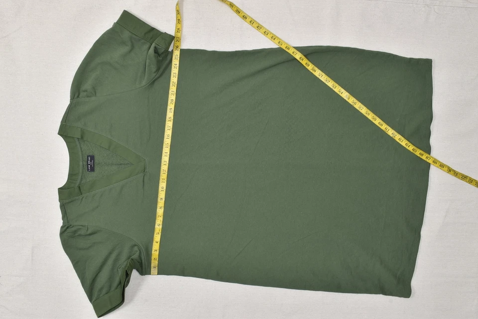 Camiseta Lane Bryant Talla Grande 22/24 Verde Cuello en V Manga Corta Mezcla de Algodón Foto 4 de 4