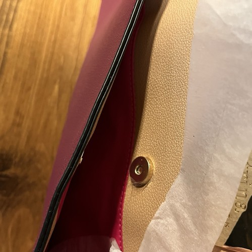 Trina Turk Women’s Handbag Crossbody Wine Tan Credit Card Holder NWT - Picture 13 of 14