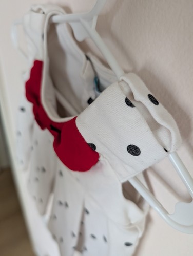 Maggie & Zoe Baby Girl Dress 3-6 Months Polka Dot With Red Bow - Picture 10 of 15