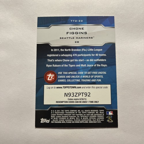 2011 Topps Topps Town Series 2 #TT2-22 Chone Figgins - Picture 2 of 2