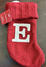 Wondershop Red Mini Christmas Stocking Letter E Polyester Loop For Hanging