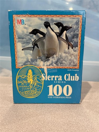 Milton Bradley Sierra Club Series Adlie Penguins 100 PC Puzzle Vintage SEALED - Picture 1 of 3