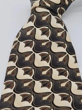 Bergamo NY Vintage Necktie Silk Korea Tulip Pattern Abstract