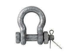 Shackle, Anchor, 3/4, Safety Bolt, 1045 Steel, HDG w/Pin (1 Pieces)