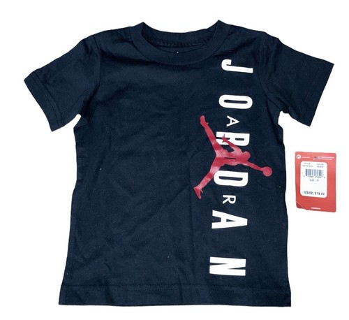 NEW $18 Boy’s Air Jordan Black, Red & White Short Sleeve T-shirt - Size 3T