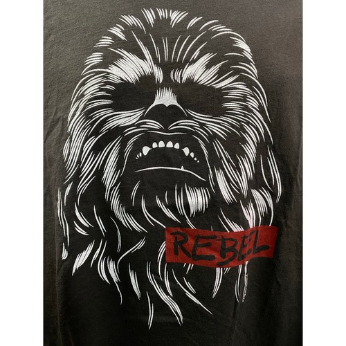 Junk Food Men Shirt Medium Black Chewie Graphic Chewbacca Star Wars - Picture 9 of 10
