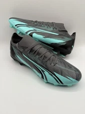 New Puma Ultra Match Rush FG AG Grey Blue Soccer Cleats Size 10 - 107830 01