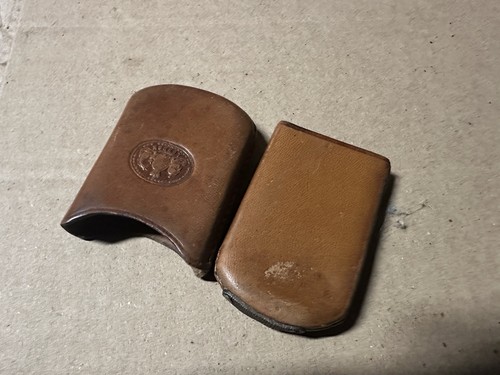 Vintage Leather 2 Piece Lighter Case London -V06 - Picture 3 of 4