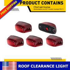 5 Cab Roof Marker Lamp Red Lens For 2014-2023 Dodge RAM Promaster 1500 2500 3500