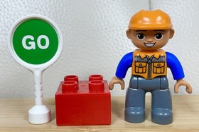 LEGO Duplo Figures Construction Workers & Fireman Lot Replacement 11 Piece