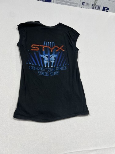 Vintage STYX Concert Tour Shirt-Kilroy Was Here 1983-Black T Shirt-M-100% Cotton - Picture 6 of 13