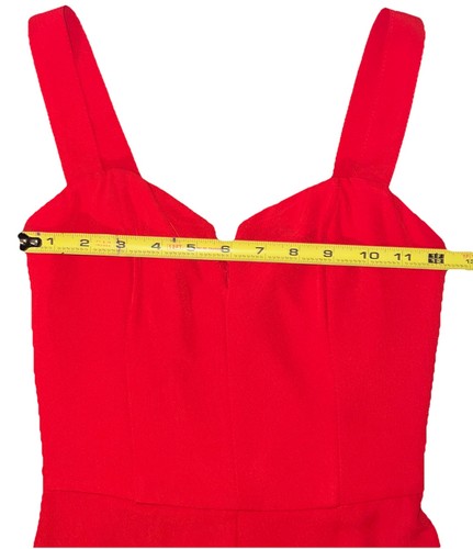H&M Spaguetti strap Red Jumpsuit. Pockets . Modern Style Date Night size 8 - Picture 6 of 16