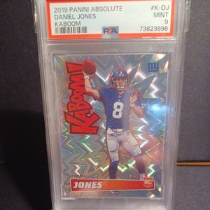 2019 Panini Absolute Daniel Jones KABOOM! Rookie RC PSA 9 NY Giants K-DJ2
