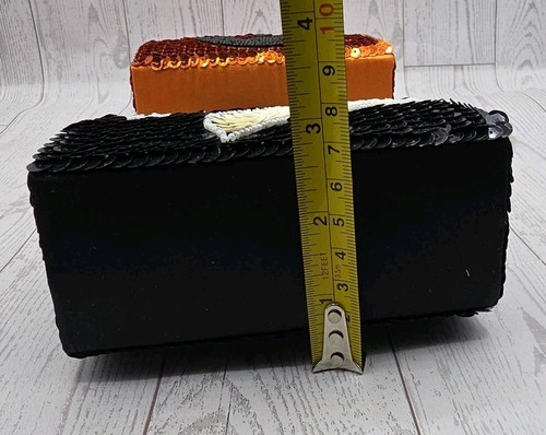 2 Halloween Sequin Gift Bags/Mini Purse Ghost and Pumpkin 5"x4"x2" - Picture 5 of 7