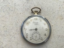 Montre à gousset Double signatures. ´´CYMA TAVANNES ´ acier Art Déco vers 1930