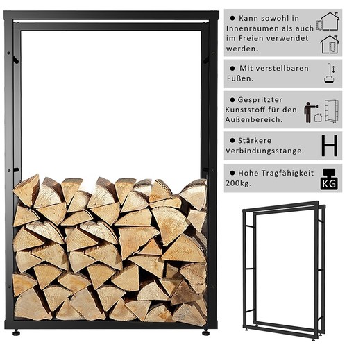 Feuerholzständer 150CM Kaminholzständer Kaminholzablage Holzkorb Stapelhilfe - Bild 3 von 13
