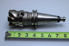 USED MITSUBISHI APX3000R2506A FACE MILL W/ PIONEER CAT40-SM100-0200 HOLDER