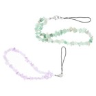 2 pièces lanière cristal téléphone portable bijoux charme naturel