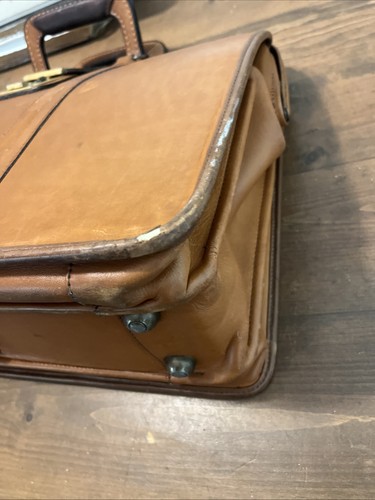 Rare Coach Briefcase Leather British Tan Bag Vintage Men's 5420 Gladstone Lock - Picture 6 of 12
