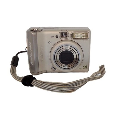 Canon PowerShot A520 Digital Camera & Case For Parts or Repair