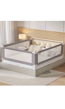 Purepapoose 3-Piece King Size Bed Rail for Baby Toddlers, Height Adjustable