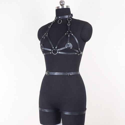 Conjunto de Arnés Mujeres Sexy Cuero PU Cuerpo Bondage Body Fetiche Cinturón Tirantes ' - Imagen 13 de 20