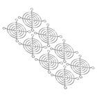 60mm Fan Finger Grill, 8 Pack Metal Grill Protector Guard, Silver