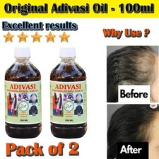 Ayurvedic Natural Indian Adivasi Hair Oil - Promotes Hair Growth PACK OF 2 