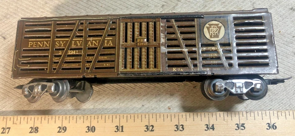 Marx O Gauge 3/16 Series Stock Car- Pennsylvania 53941 in Nice Shape! (C) - Image 2 of 4