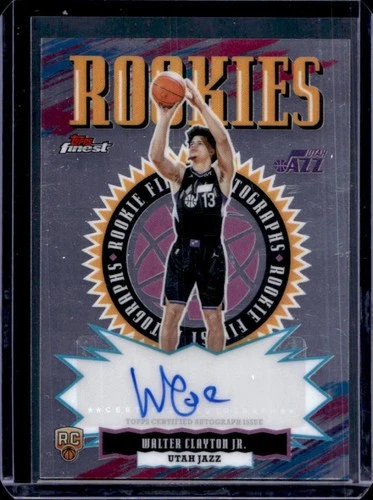 2025-26 Topps Finest Walter Clayton Jr. Auto Autograph RC #RFA-WC Jazz Rookie