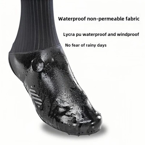 Anti-Rutsch Wasserdicht Aero Fahrradschuhe Abdeckung Lycra Stoff Überschuhe Zubehör - Bild 5 von 17