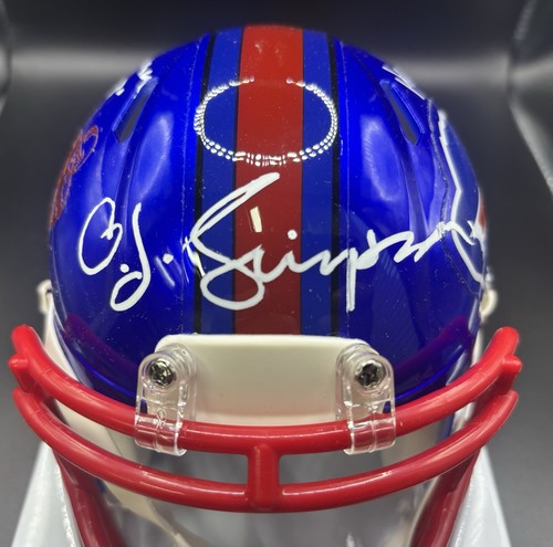 Mini cascos firmados/autografiados por OJ Simpson (x2) hechos a medida - autenticados por JSA - Imagen 9 de 24