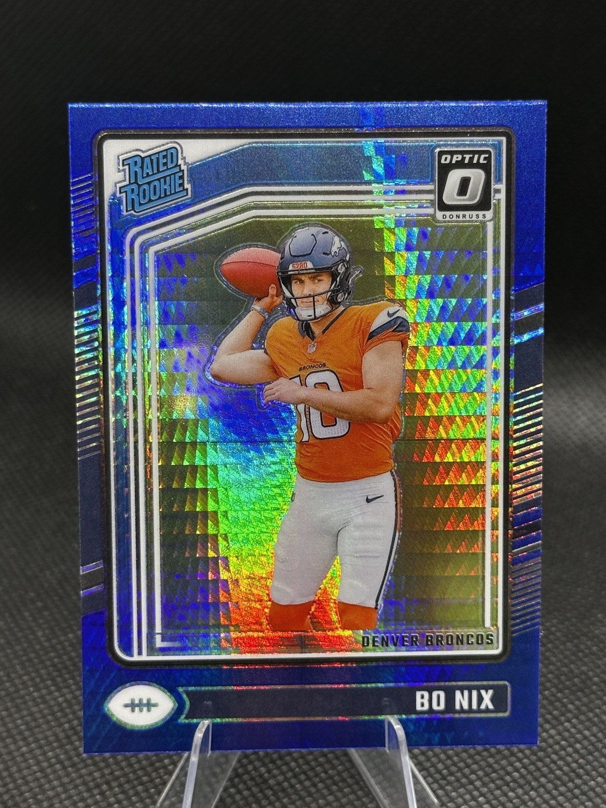 BO NIX 2024 PANINI DONRUSS OPTIC RATED ROOKIE  #209 BLUE HYPER PRIZM (RC) 🔥 🥵