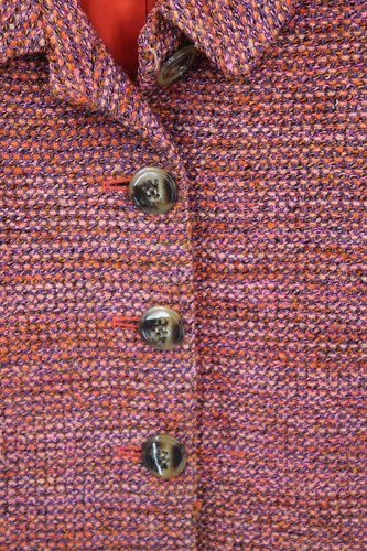 TALBOTS pink tweed sleeveless dress and jacket set career sz 4 - Picture 11 of 16