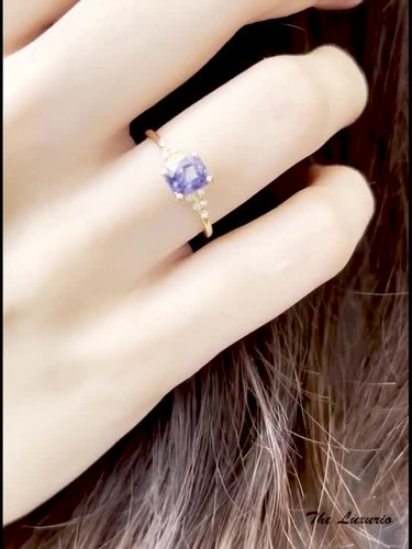 1.15 Ct Radiant Cut Lab Grown Blue Sapphire Diamond Wedding Ring 14K Yellow Gold - Video 1 of 1
