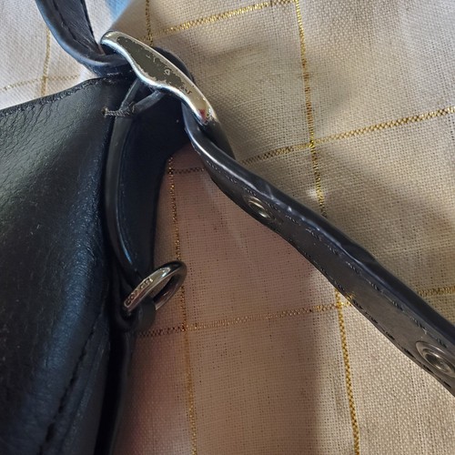 Coach Dufflette Leder Umhängetasche schwarz 21377 Reißverschluss Pebbled Hobo minimalistisch  - Bild 13 von 24