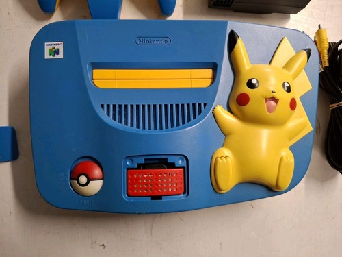 Blaues Pikachu Nintendo 64 N64 *REGION FREE* Pokémon Konsole - mit Expansion Pak - Bild 3 von 9
