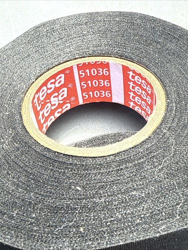 2x TESA 51036 Adhesive Cloth Fabric Exterior Harness Tape High Temp 19mm x 25m - Picture 2 of 2