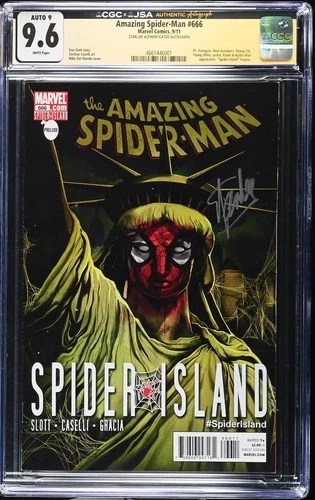 AMAZING SPIDER-MAN #666 SIGNED BY STAN LEE Spider-Island SS JSA CGC 9.6 NM+