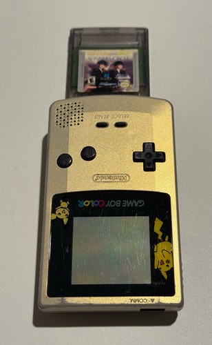 Nintendo Game Boy Color Gold & Silver Pokemon Center Pikachu Edition w/free game - Picture 11 of 15