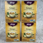 4 Pack! Yogi Organic Ginger Tea, 16 Bags per Pack, Digestive Support- 64 Total