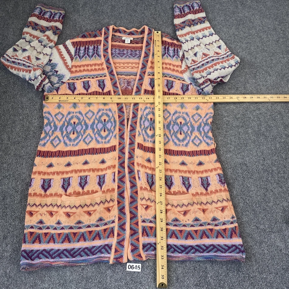 Cárdigan Suéter Sundance Mujer XXL Multicolor Frente Abierto Tejido Boho Suroeste Foto 4 de 4