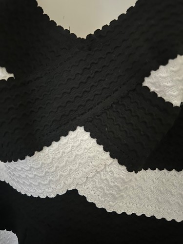 Lustre NEW Size 8 (Small) Black & White Striped Dress - Picture 11 of 16